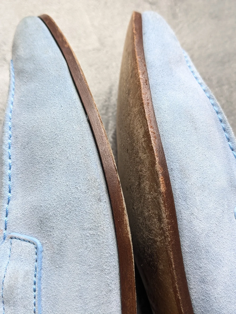 Gucci Light Blue Suede Horsebit Loafers Men US 8.5 Leather Slip Ons